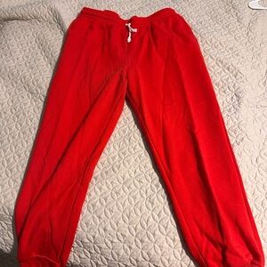 Wild Fable Red Sweatpants with Elastic Cuffs